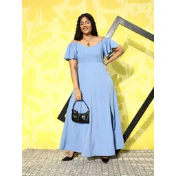 Berrylush Curve Plus Size Off-Shoulder Crepe Maxi Dress-picture-15