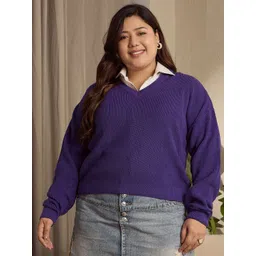 Berrylush Curve Women Longline Long Sleeves Sweater-picture-35