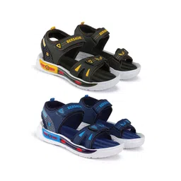 BERSACHE Boys Pack Of 2 Textured Comfort Sandals-picture-20