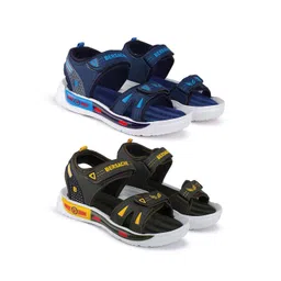 BERSACHE Boys Pack Of 2 Textured Comfort Sandals-picture-21