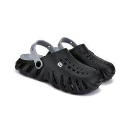 BERSACHE Solid Perforated Slingback Clogs - Black-picture-19