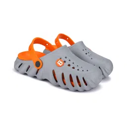 BERSACHE Solid Perforated Slingback Clogs - Orange-picture-22