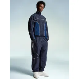 Bershka Men Stand Collar Colourblocked Sporty Jacket-picture-30