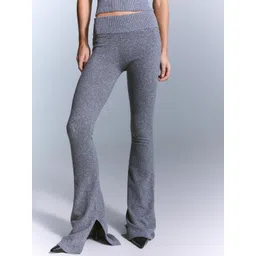 Bershka Women Bootcut High-Rise Trousers-picture-30