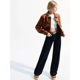 Bershka Women Colourblocked Bomber Jacket-picture-35