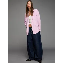 Bershka Women Notched Lapel Single-Breasted Blazer-picture-37