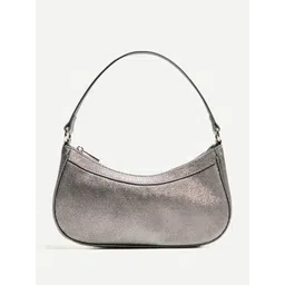 Bershka Women Solid Structured Zip Detail Handheld Bag-picture-23