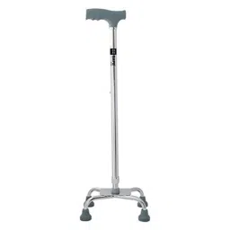 Besafe Forever Adult Walking Stick with 4 Leg Base Support for Old Age People, Aluminum, Grey-picture-11