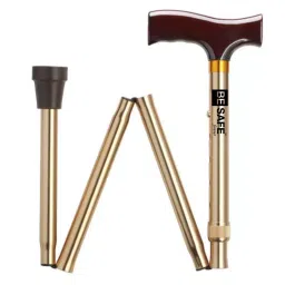 Besafe Forever Aluminium Folding Height Adjustable Walking Stick/Cane for Men/Women Old Age, Bronze-picture-15