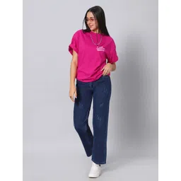 Besick Typography Printed Cotton Oversized T-shirt-picture-36