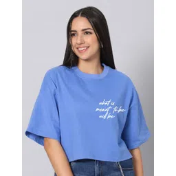 Besick Typography Printed Oversized Crop Tshirt-picture-36