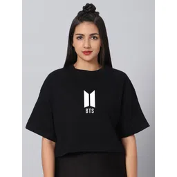 Besick Women Graphic Printed Round Neck Cotton Relaxed Fit T-shirt-picture-25