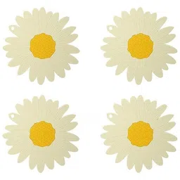 besillia Sunflower Shape Anti-Skid Heat Resistant Tableware Mat/Coaster 14 Cm, White Trivet-picture-28