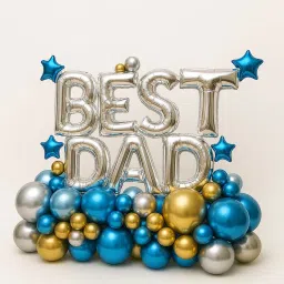 Best Dad Chrome Balloon Decor-picture-12