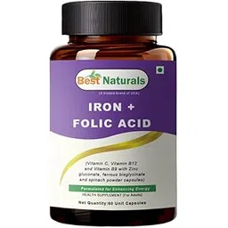 Best Naturals Iron + Folic Acid – 60 Capsules, 2-Month Supply – Supports Healthy Red Blood Cells, Energy Levels & Immune Function – Essential for Women’s Health – Non-GMO, Gluten-Free, Trusted USA Brand.-picture-26