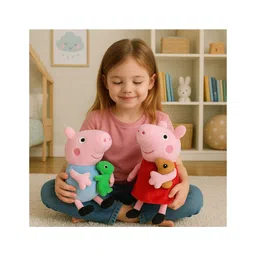 Besties Brother Pig and Sister Pig Soft Toys Combo Multi Color - Height 22 cm-picture-11