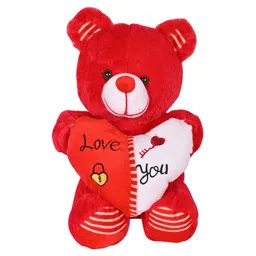 Besties Stuffed Heart Teddy Bear Red - Height 40 cm-picture-14