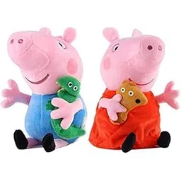 BESTIES Brother Pig & Sister Pig Combo Plush Toys Gift Babies Cuddly Animal Stuffed Cute Teddy Bear Plushie Safe & Huggable Gifts for Toddlers, Boys & Girls (Combo Pig Male & Pig Female 22 cm) image 1