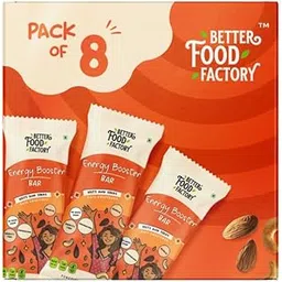 Better Food Factory Energy Booster - (Pack Of 8 X 40G) Protein Bar with 4G Protein & 4G Fiber Each - Healthy and Tasty Energy Bar (Date Sweetened) - With No Added Sugar, No Trans Fat, No Cholesterol and No Preservertives-picture-21