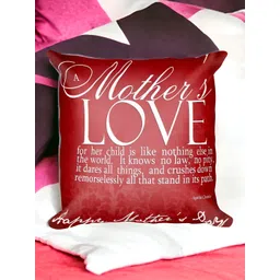 bettergiftflowers Maroon & White Mother's Love Printed Square Cushion-picture-30