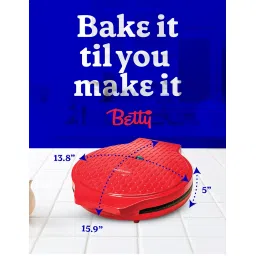 Betty Crocker BC-2958CR Nonstick Coating Pizza Maker (Red) image 5