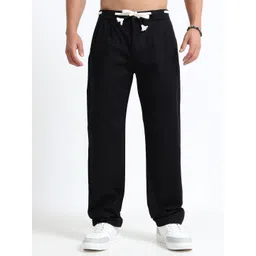 BEVDAAS Men Relaxed Easy Wash Mid-Rise Pleated Korean Pants-image-5