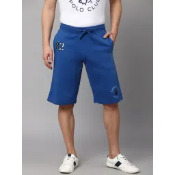 Beverly Hills Polo Club Blue Regular Fit Cotton Shorts-picture-30
