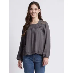 Beverly Hills Polo Club Grey Embroidered Top-picture-25
