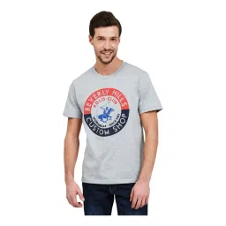 Beverly Hills Polo Club Grey Logo Printed T-Shirt-picture-22