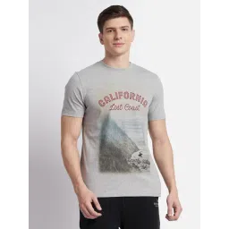 Beverly Hills Polo Club Grey Melange Regular Fit Pure Cotton Crew T-Shirt-picture-18