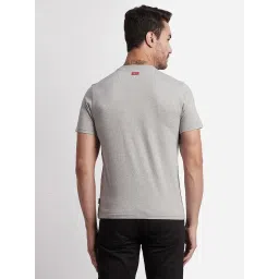Beverly Hills Polo Club Grey Melange Regular Fit Pure Cotton Crew T-Shirt image 2