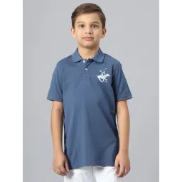 Beverly Hills Polo Club Kids Blue Solid Polo T-Shirt-picture-10