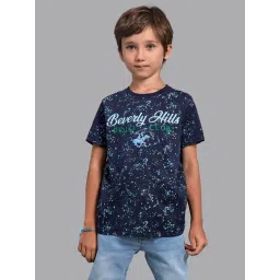 Beverly Hills Polo Club Kids Navy Cotton Printed T-Shirt-picture-29