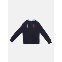 Beverly Hills Polo Club Kids Navy Printed Full Sleeves Hoodie-picture-13