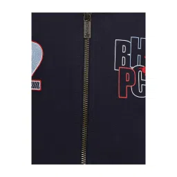 Beverly Hills Polo Club Kids Navy Printed Full Sleeves Hoodie image 3