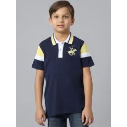 Beverly Hills Polo Club Kids Navy Solid Polo T-Shirt-picture-11