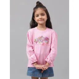 Beverly Hills Polo Club Kids Pink Floral Print Full Sleeves Top-picture-34