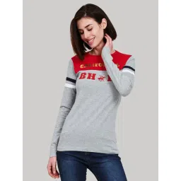 Beverly Hills Polo Club Red & Grey Textured T-Shirt-picture-38