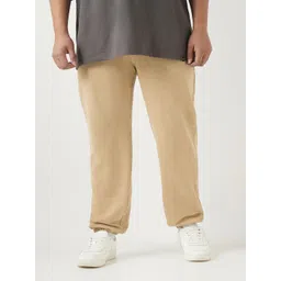 Bewakoof AIR 1.0 Men Ginger Root Brown Oversized Plus Size Acid Wash Cargo Joggers-picture-19