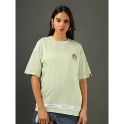 Bewakoof Air 1.0 Official Friends Women Friends Tape Graphic Printed Oversized T-shirt-picture-11