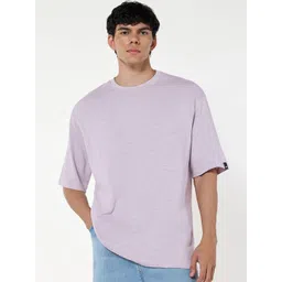 Bewakoof AIR Men Solid Round Neck Cotton Oversized T-shirt-picture-14