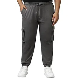 bewakoof Air 1.0 Men's Terry Solid Oversized Fit Plus Size Joggers-picture-33