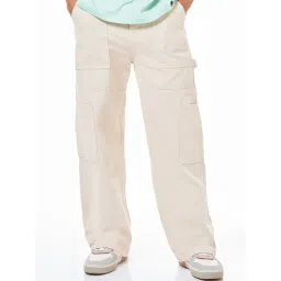 Bewakoof Beige Cotton Straight Fit Cargo Jeans-picture-26