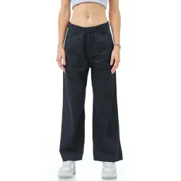 Bewakoof Black Cotton Loose Fit Trousers-picture-21