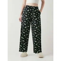 Bewakoof Black Print Cotton Regular Fit Pyjamas-picture-29