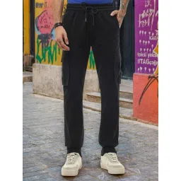 Bewakoof Black Regular Fit Cargo Joggers-picture-46