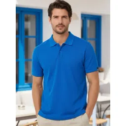 Bewakoof Blue Regular Fit Polo T-Shirt-picture-42