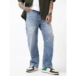 Bewakoof Blue Straight Fit Solid Jeans-picture-20