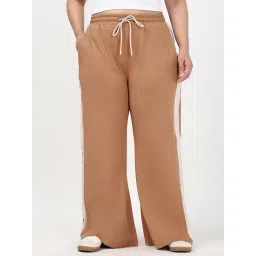 Bewakoof Brown Striped Sports Trackpants-picture-36