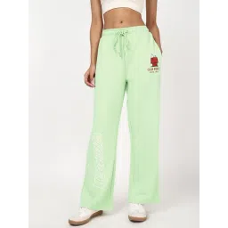 Bewakoof Fog Green Straight Fit Track Pants-image-42